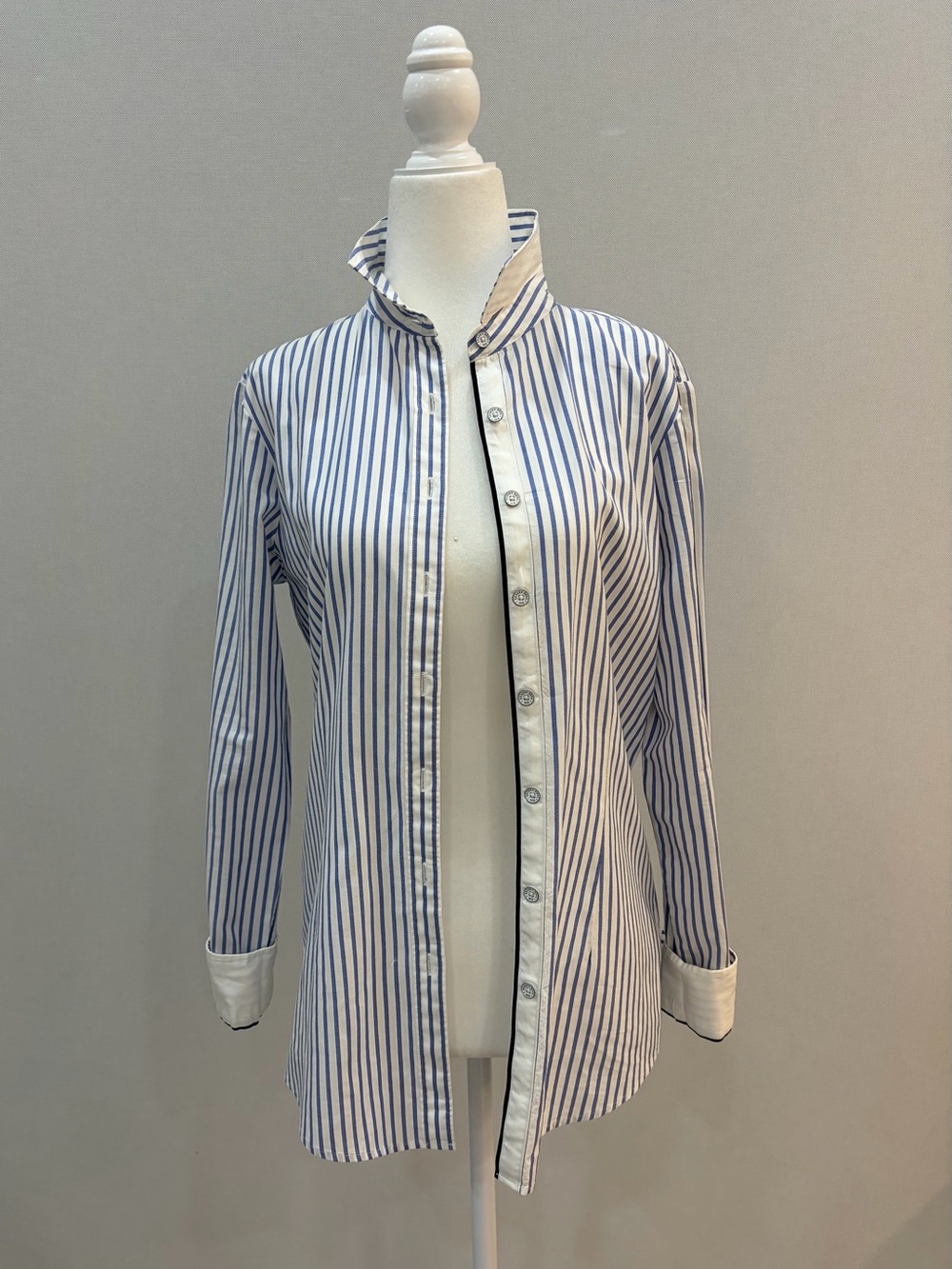Brooks Brothers Woman’s Blue and White Striped Button-Down Shirt